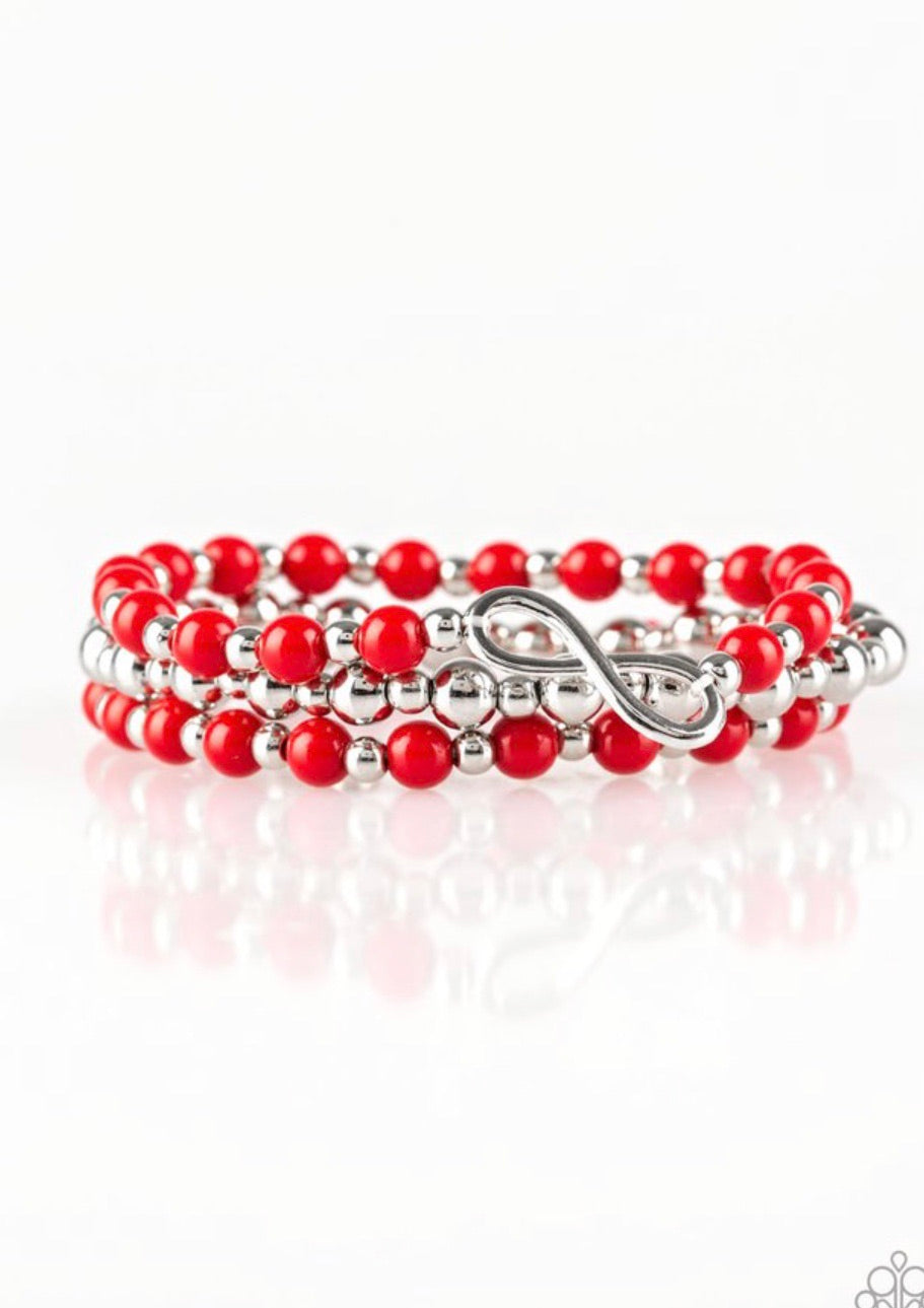 Immeasurably Infinite Red Bracelet